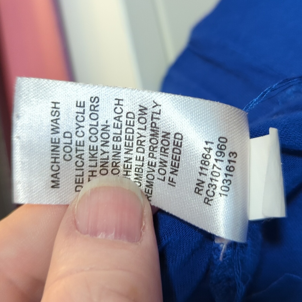 Lane Bryant Peasant Style Blue Top with Lace. - Picture 12 of 12